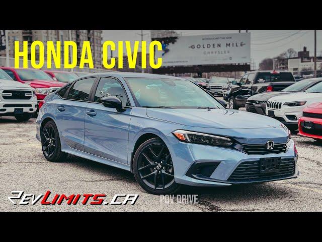 2023 HONDA CIVIC SEDAN SPORT | ASMR | PoV  Test Drive #09 | 4K | REVLIMITS.CA