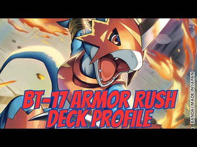 [DIGIMON TCG DECK PROFILE! BT-17] FLAMES OF COURAGE ARMOR RUSH!