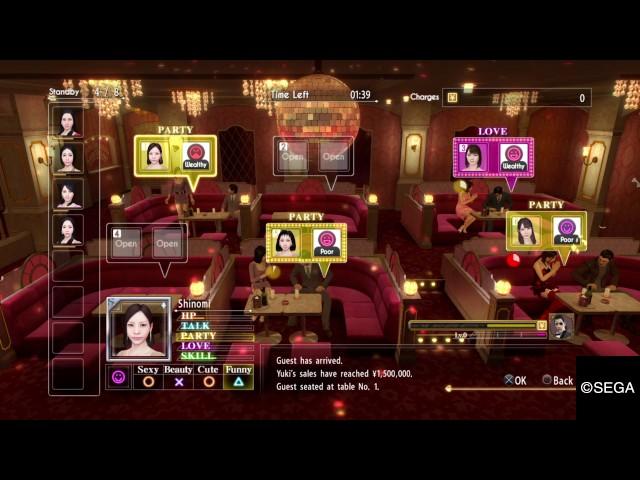 YAKUZA 0: Running a cabaret club