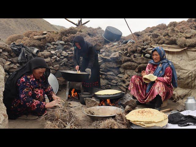 Organic Mountain Village Life in Afghanistan | Shepherd Mother Cooking Shepherd Food in the Village