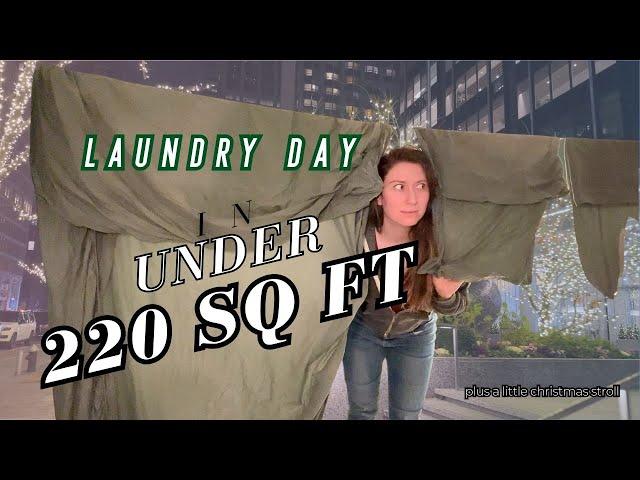 Laundry day in my TINY NYC apartment (plus NYC Christmas lights) | Surviving to 35 | Vlog Day 15/365