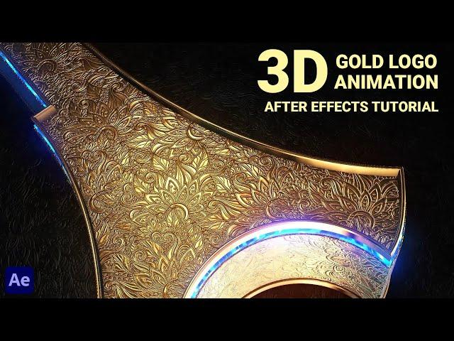 How to make 3D Gold Logo Animation | After Effects Tutorial - Element 3D