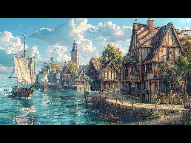 Relaxing Medieval Music: Fantasy Harbor | Music for Sleep, Concentration, Work