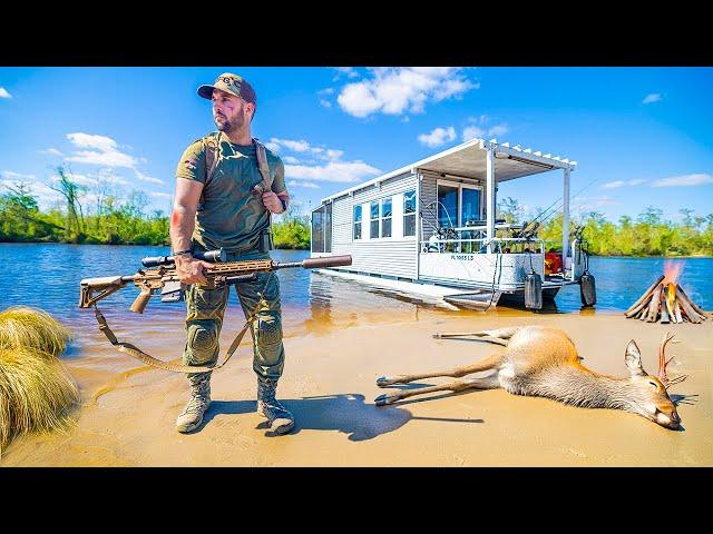 96hr Swamp Survival Challenge Securing The Ultimate WILD Dinner.. (Axis Deer)