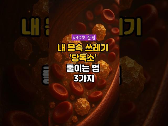 내 몸속 쓰레기 '당독소' 줄이는 법 3가지 #건강정보 #건강