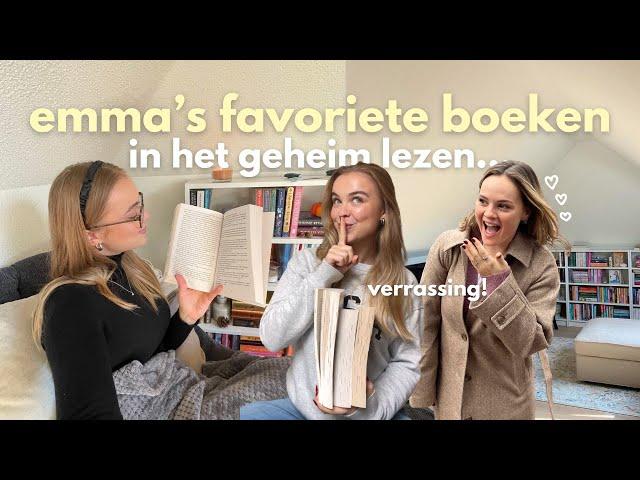 in het geheim @emmateubel haar favoriete boeken lezen (en haar verrassen!) | spoiler vrije leesvlog