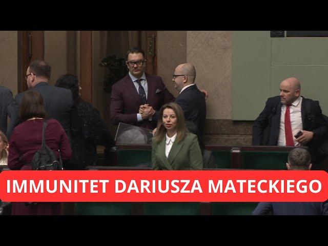 IMMUNITET MATECKIEGO. REAKCJA POSŁÓW