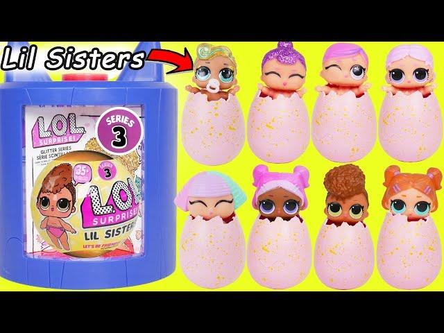 LOL Surprise Dolls Lil Sisters in Hatchimals Eggs