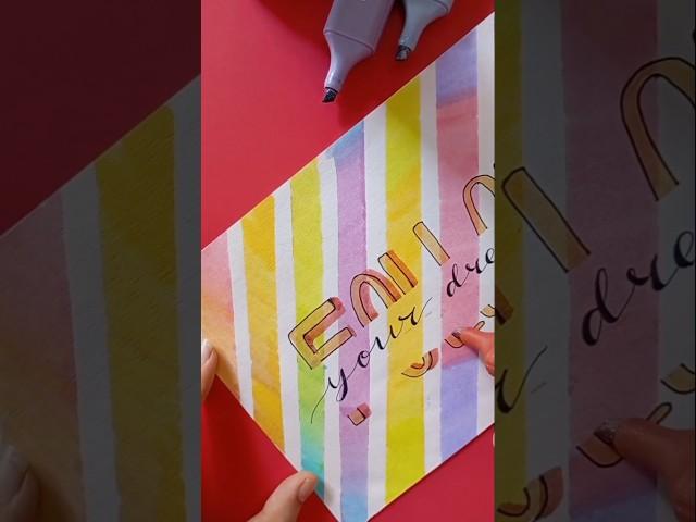 Watch me doing magic with colours and pensAesthetic calligraphy for beginners️ #calligraphy #asmr