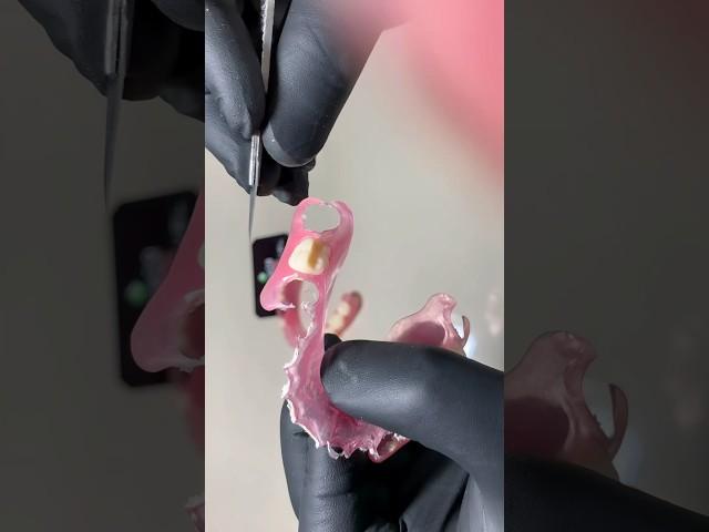 Trimming the hairs of this flexible prosthesis #music #beach #love #travel #edm #mrdent #mydentist