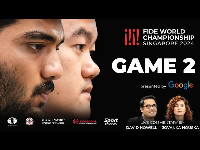 Game 2 Commentary with GM David Howell and IM Jovanka Houska | FIDE World Championship Match 2024