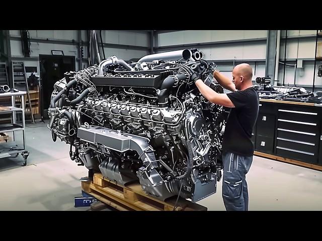 Man Fully Assembles MAN TRUCK ENGINE Perfectly | Start to Finish by @trucks_channel_razborgruz