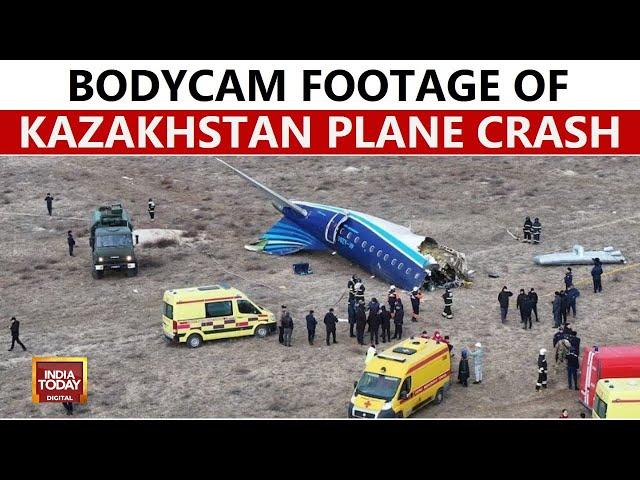 Bodycam Footage Of Emergency Services Arriving At Kazakhstan Plane Crash | India Today