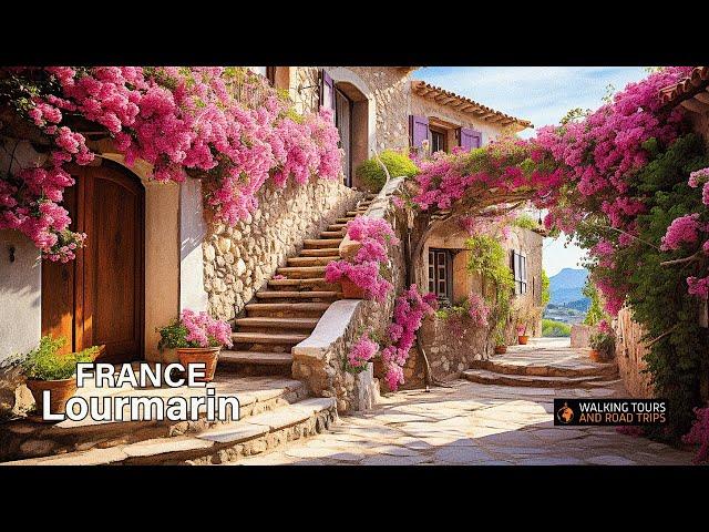 Lourmarin FRANCE  French Village Video Tour Most Beautiful Villages in France 4k Walk