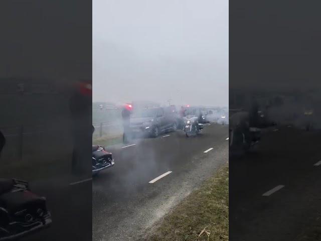 Uitvaart Joop 2-2-2021 erehaag door Winterreizigers Motorado