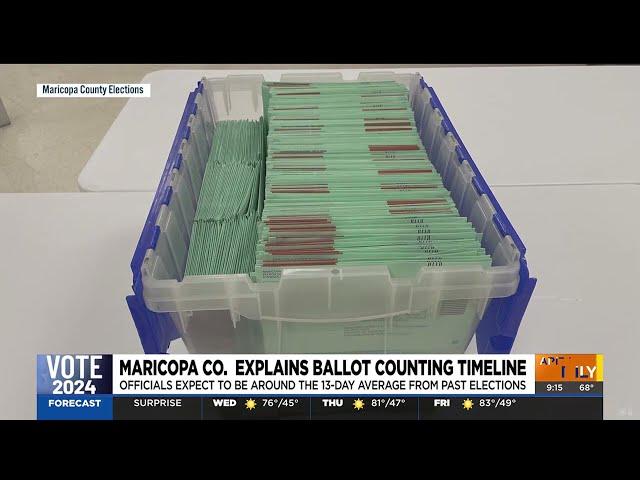 Maricopa County officials explain ballot counting timeline