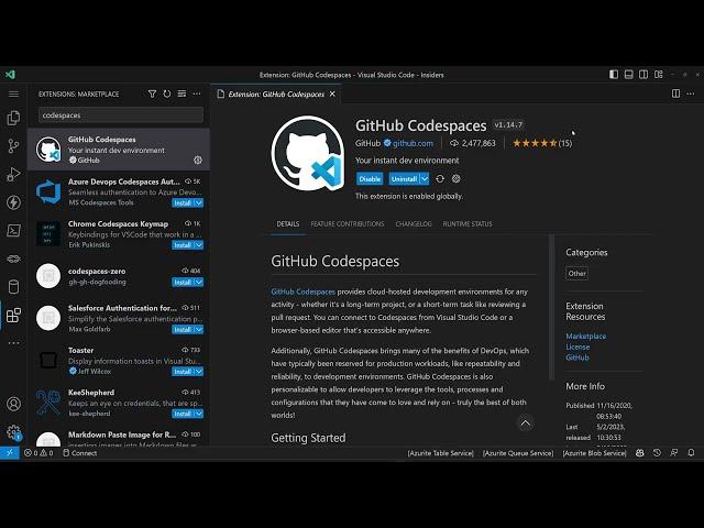 GitHub Codespaces "in Browser" versus "from VS Code" versus "Dev Containers"