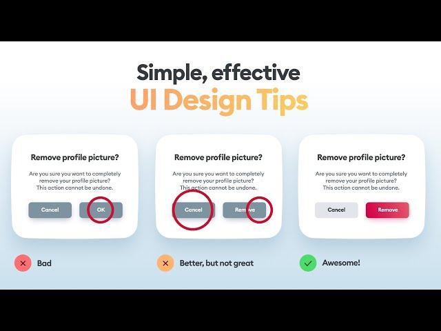 Quick UI / UX Design tips - new series!