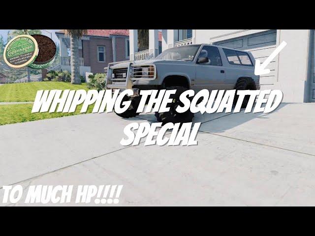 Driving A Maximum Squatted Truck - BeamNG.drive