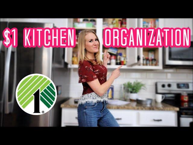 ORGANIZE A SMALL KITCHEN FROM DOLLAR TREE! (all the motivation you need!)