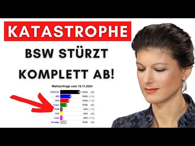 Wagenknecht laufen die Wähler weg. BSW scheitert sogar an 5%-Hürde!