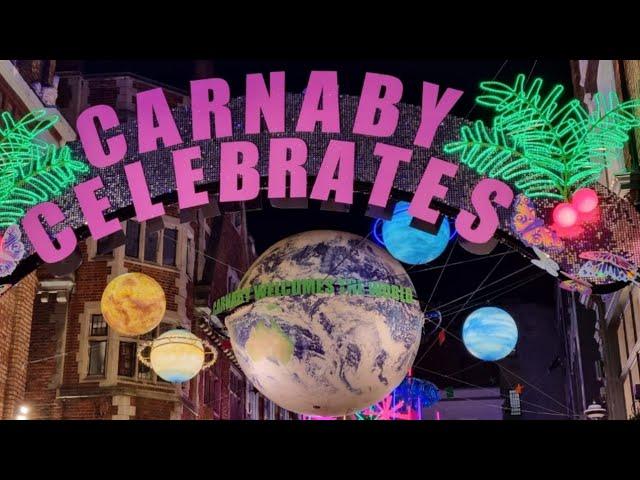 Carnaby Street Christmas lights London 2022 || H C Vlogs Uk ||