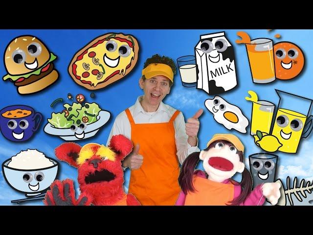 Food Song | Learn 15 Food and Drinks | Learn English Kids