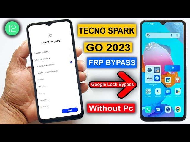 Tecno Spark Go 2023 FRP Bypass Android 12 | Tecno BF7 Google Lock Bypass  | Tecno Spark Go 2023 FRP