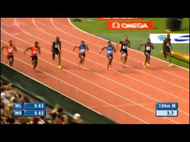 100m Yohan Blake 9.69 Lausanne 2012