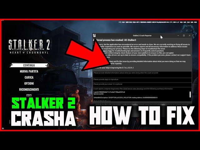 STALKER 2 CRASH REPORTER | S.T.A.L.K.E.R 2 crashes - How to fix CRASH error in no time