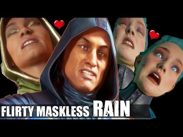 Rain FLIRTS & Roasts Everyone ( Who Roasts & Teases Rain the Best? - All Intro Dialogues MK 11 )