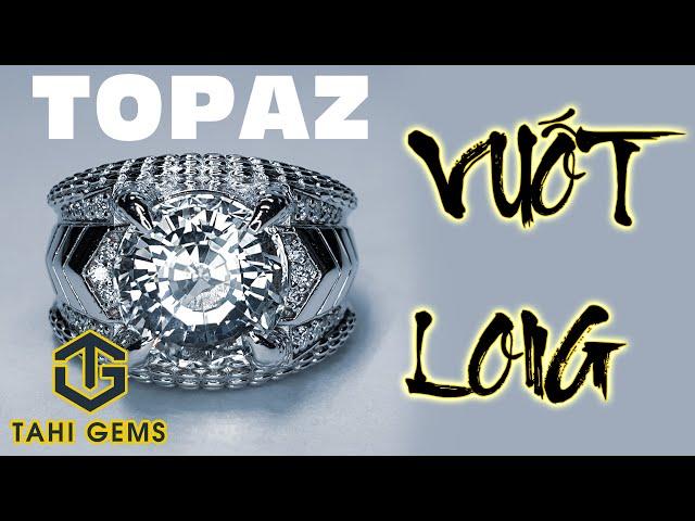 Tahi 5540 – Topaz nhẫn nam vàng trắng móng rồng | TahiGems - Tahi Phạm