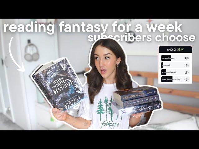 subscribers choose my fantasy reads for the week