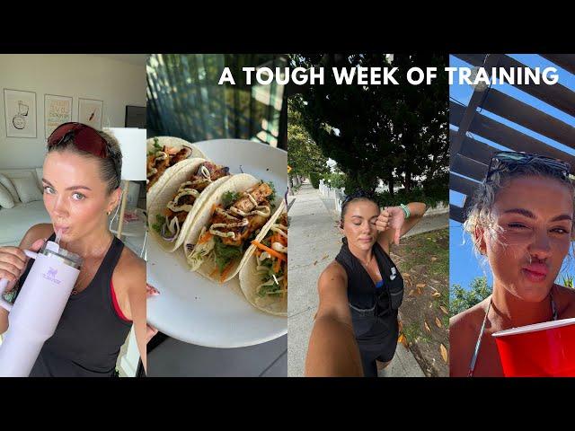 TRYING TO TRAIN FOR A MARATHON WITH PMS | pcos flare up, managing training, some fun in L.A