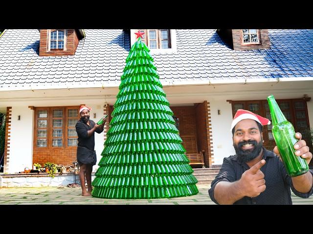 Bottle Tree Christmas Decoration  | ബിയർ കുപ്പികൊണ്ട് ക്രിസ്മസ് ട്രീ | M4 Tech |