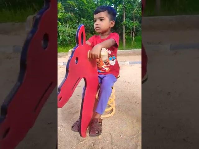 Happy kid is playing with spring chair️ #kidplaying #kids #shorts #bangalorelife