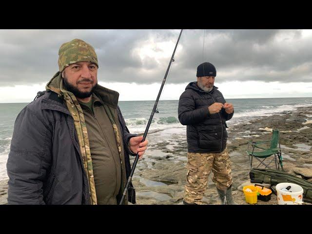 Рыбалка на берегу Седого Каспия. Ffishing on the shore of the Gray Caspian