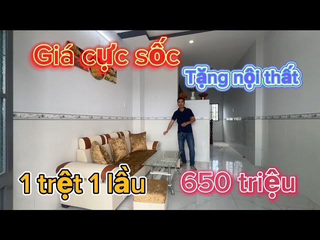 Nhà phố giá rẻ 1 trệt 1 lầu quốc lộ 50 gần ngã 3 Tân Kim