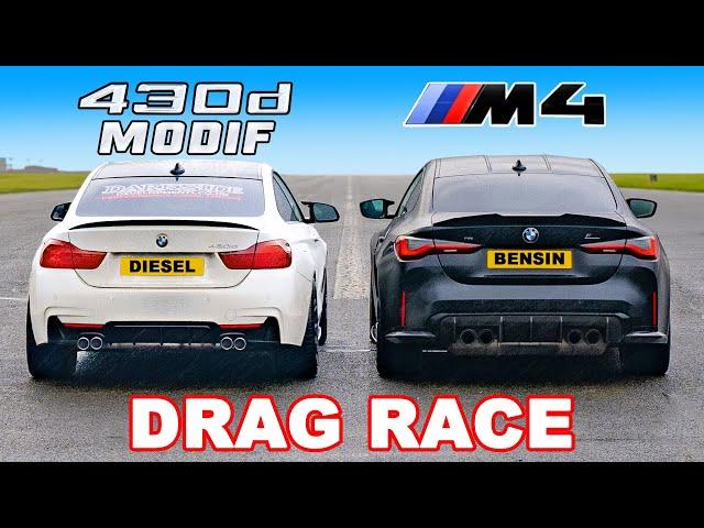 BMW 430d Modif vs BMW M4: DRAG RACE