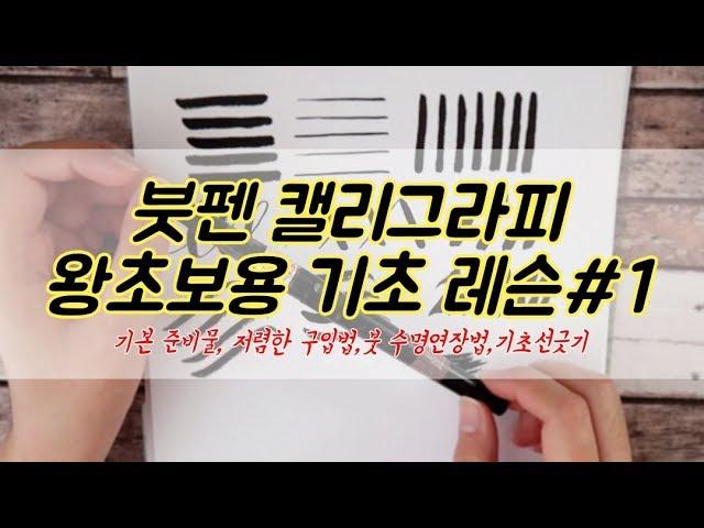 붓펜 캘리그라피 왕초보용 기초레슨1/별나라⭐starland painting