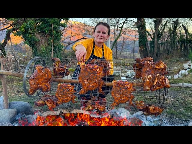 9 Whole Chickens + Pilaf = The Biggest Feast in the Village! 