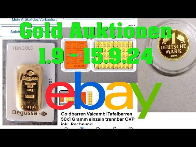 Gold sehr gefragt!! Über 200 Gold Auktionen auf EBAY Münzen und Barren - Anlagegold