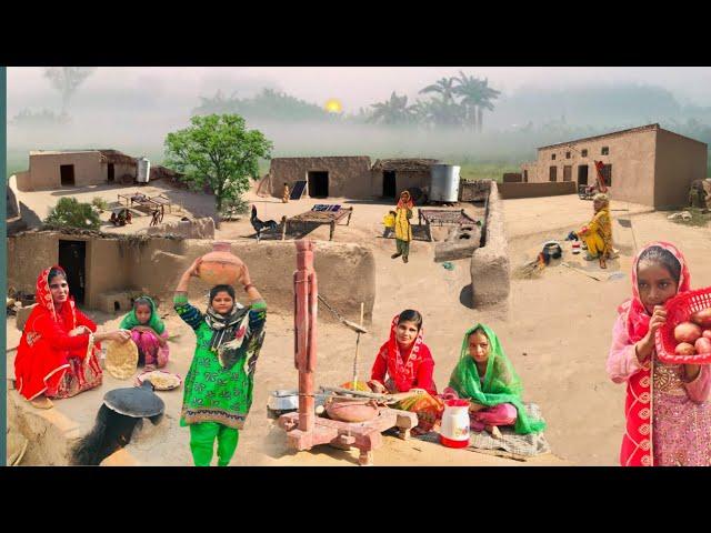 Very Unique Village Life Pakistan | Village Women Morning Routine | Desert Village Food