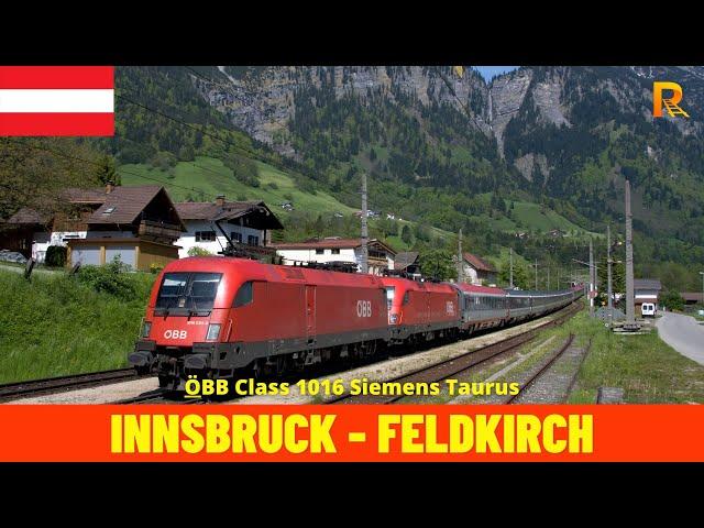 Cab Ride Innsbruck - Feldkirch (Arlberg Railway, Austria) Train driver’s view in 4K