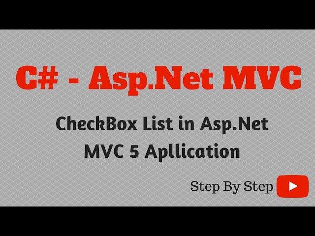 C#.Net CheckBox List in Asp.Net MVC 5 Apllication