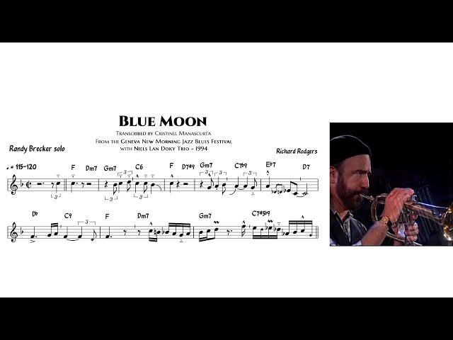 Randy Brecker - Blue Moon (transcription)