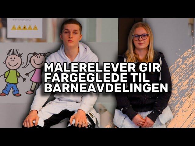 Malerelever gir fargeglede til barneavdelingen