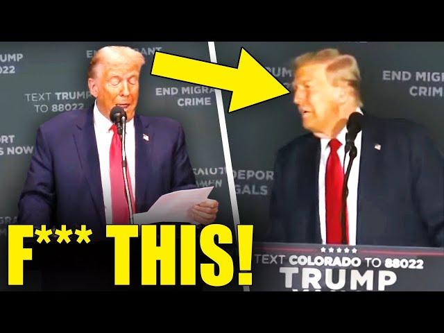 Trump FORGETS How to Read On Stage, GIVES UP on Speech!