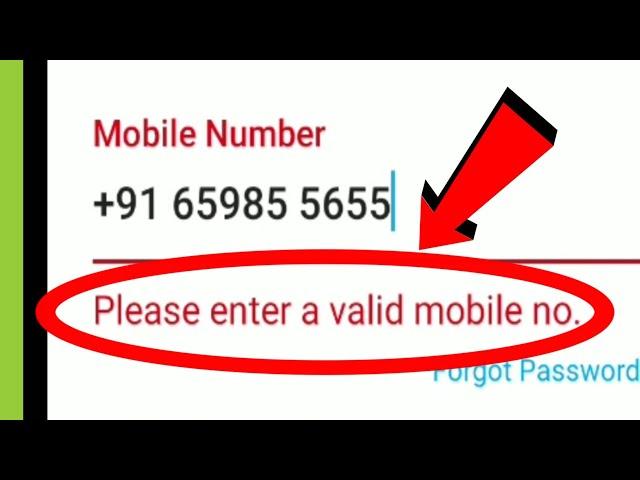 Paytm || Please Enter Valid Mobile Number Problem Solve & Fix