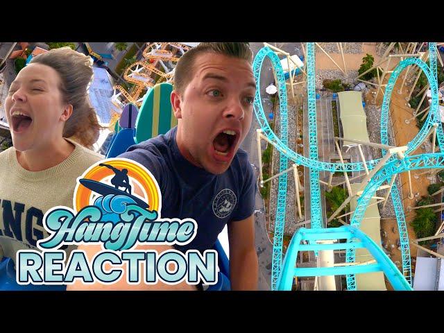 Riding Hangtime at Knott's Berry Farm! Beyond Vertical Drop Coaster in Southern California!